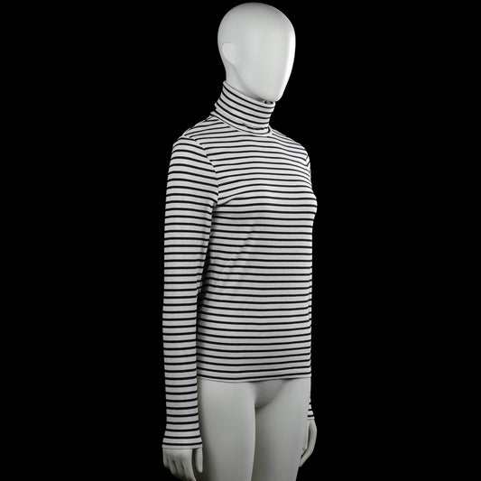 Turtleneck - White & Black - Size M