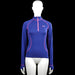 True north - Sports top - Royal Blue & Pink - Size M - Royal blue solid long-sleeve top with a high neck and a short front zip. Pink contrast stitching and straight hem with plain cuffs.