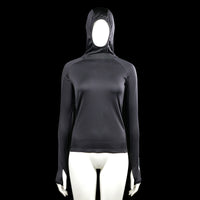 H&m sport - Hoodie - Charcoal - Size XS - Charcoal solid hooded top with long sleeves and a straight hem. Features extended cuffs with thumbhole openings.