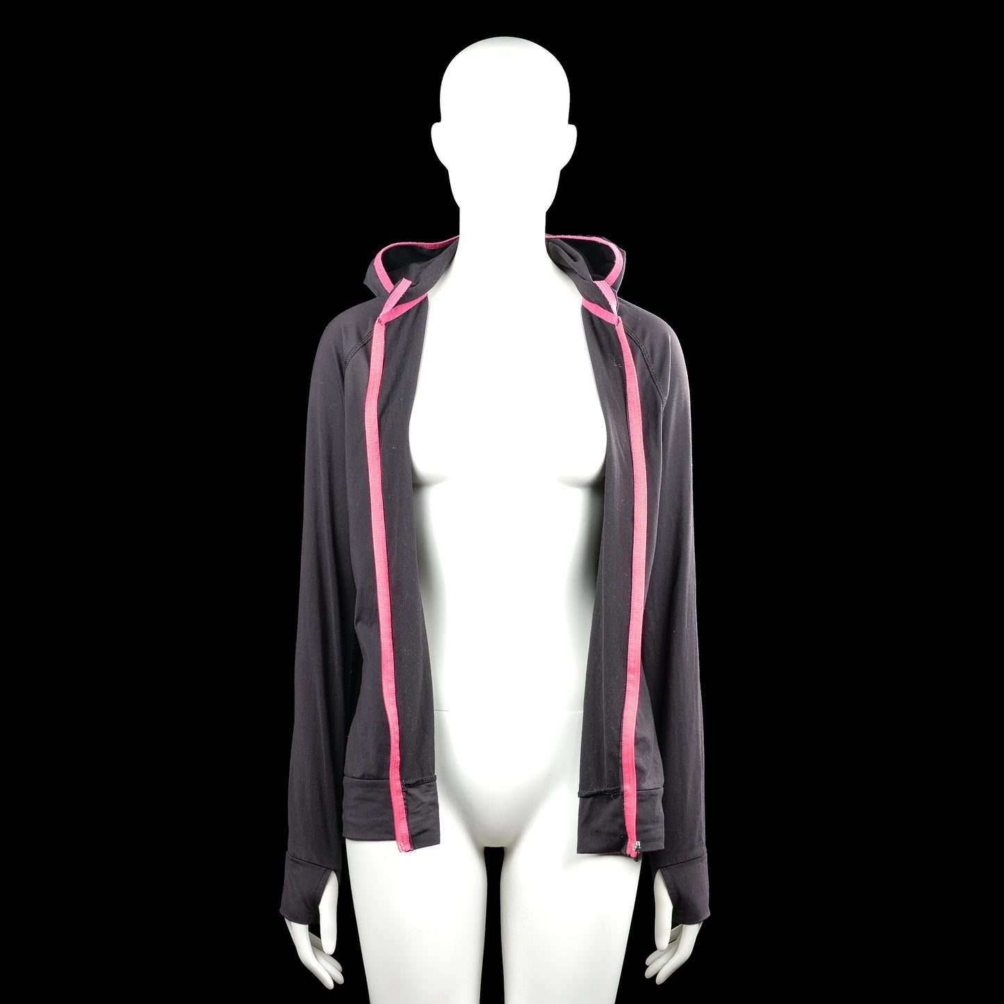 Hoodie - Black & Pink - Size M