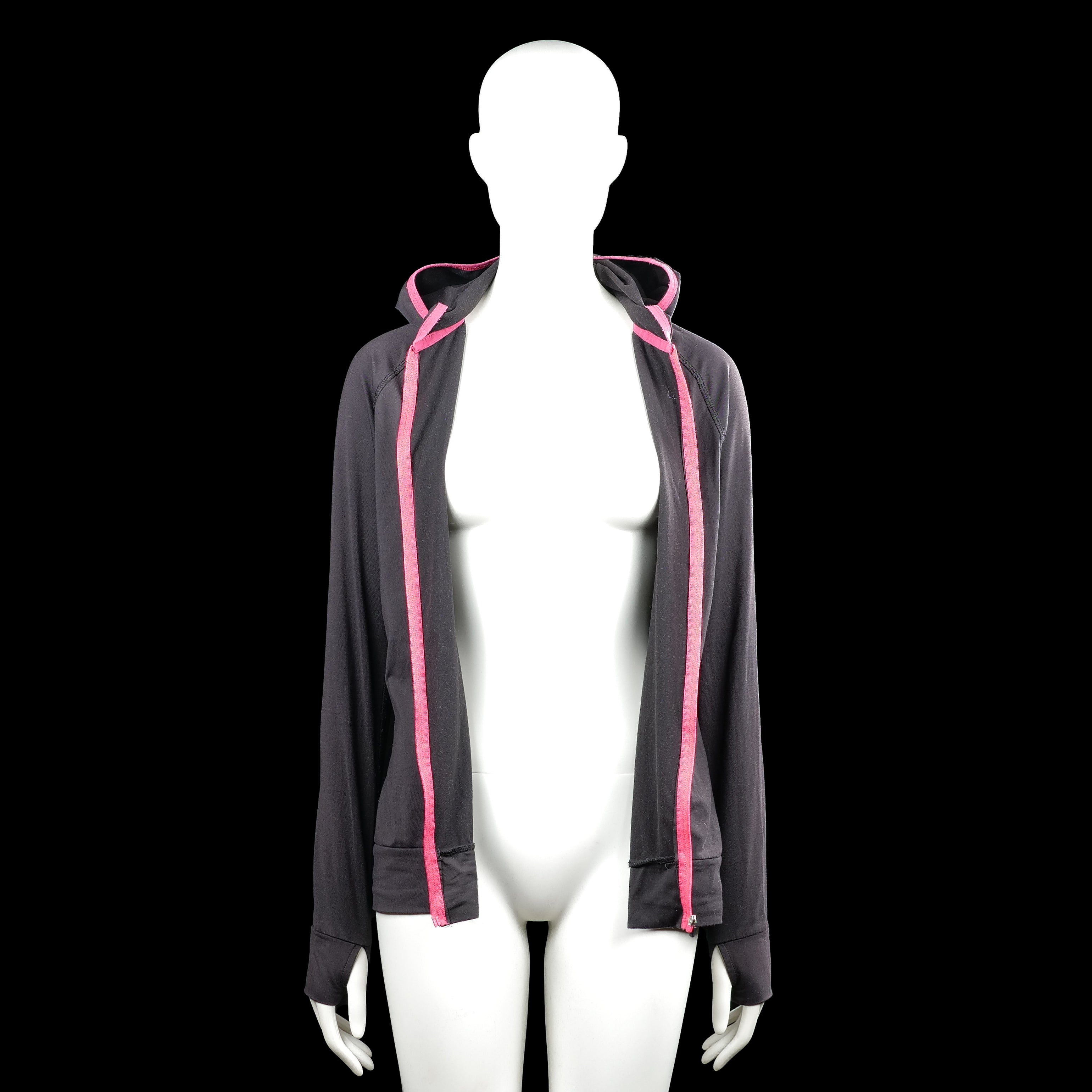 Hoodie - Black & Pink - Size M