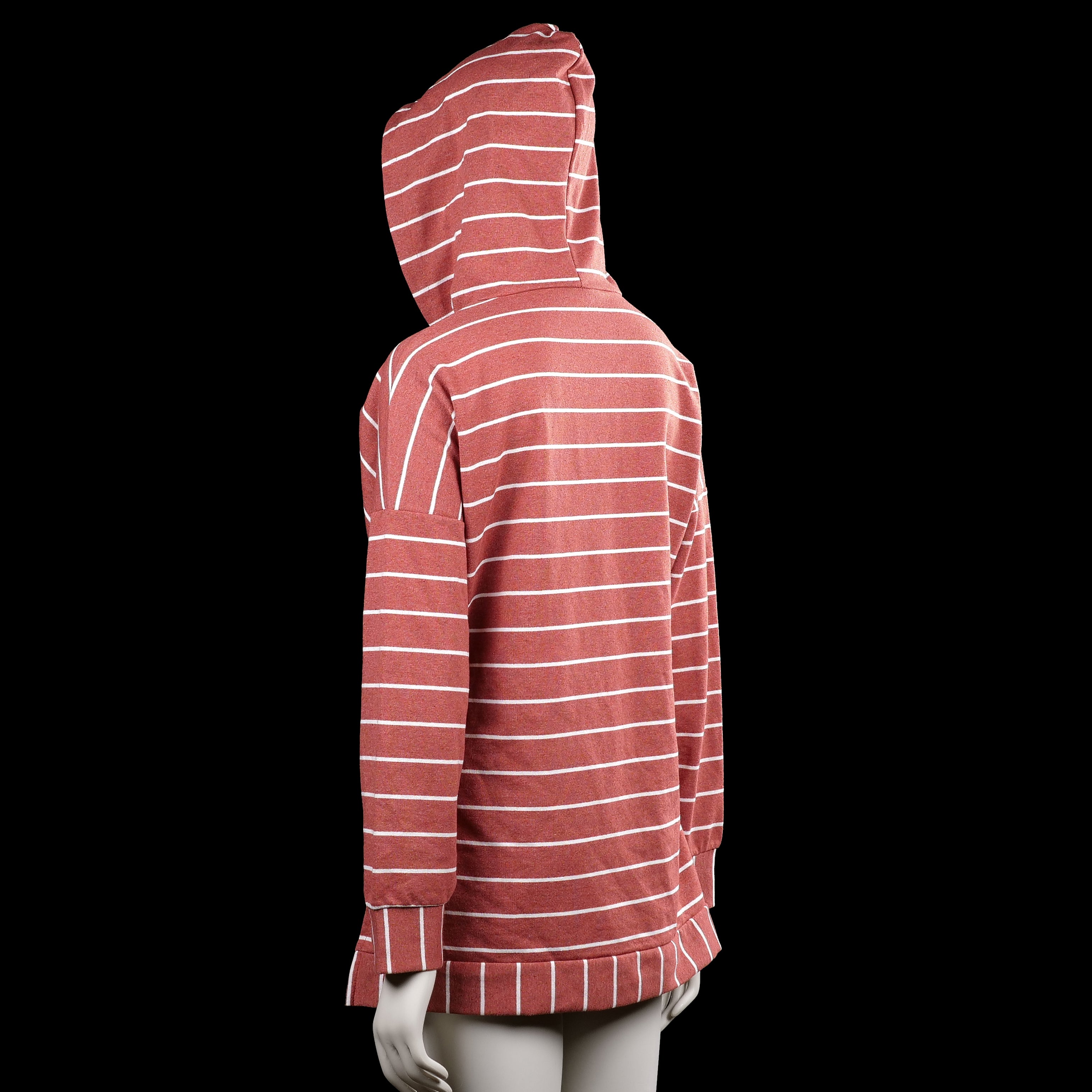Hoodie - Brick Red & White - Size M