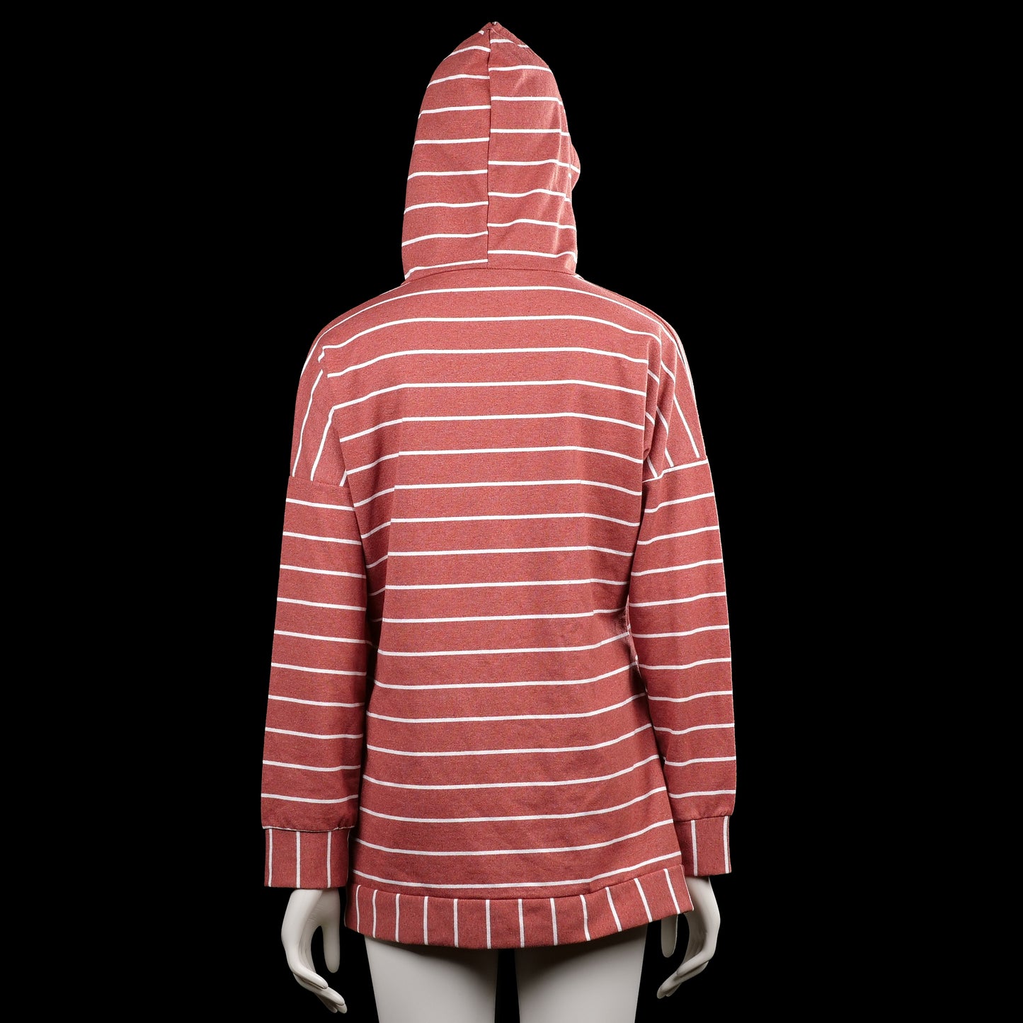 Hoodie - Brick Red & White - Size M