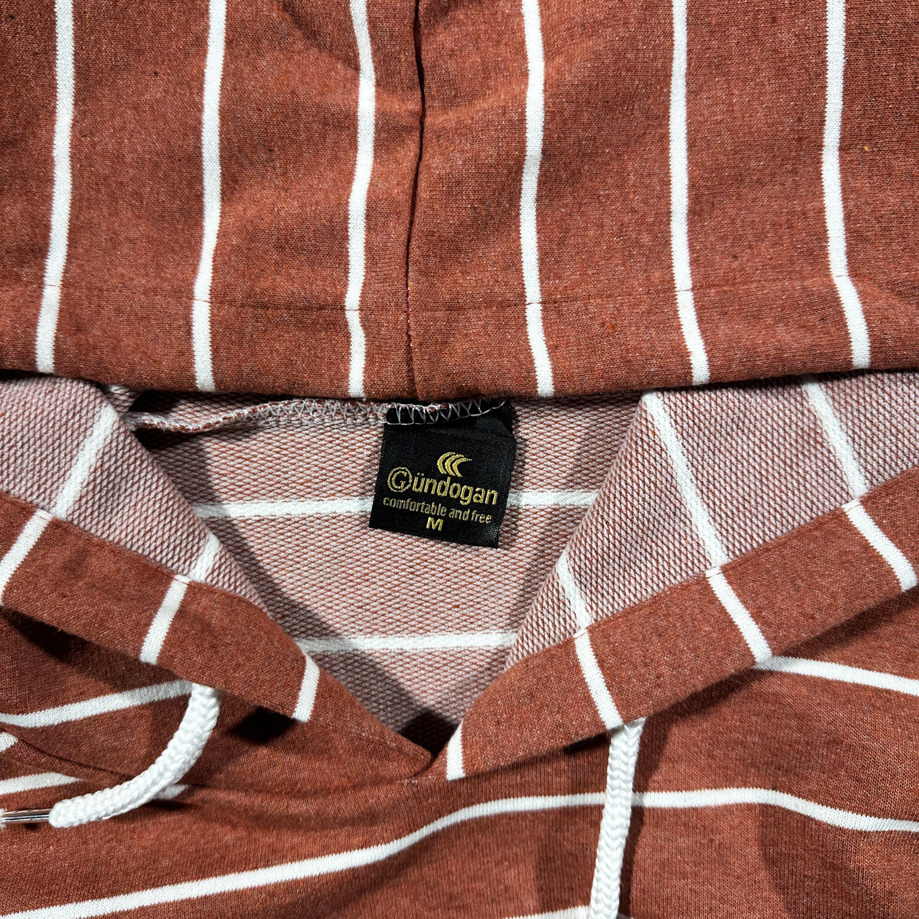 Hoodie - Brick Red & White - Size M