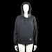 Fmb - Hoodie - Black & White - Size XL - Black hooded sweatshirt with drawstrings, a kangaroo pocket, and a straight hem. Features elastic cuffs and white text print on the back.