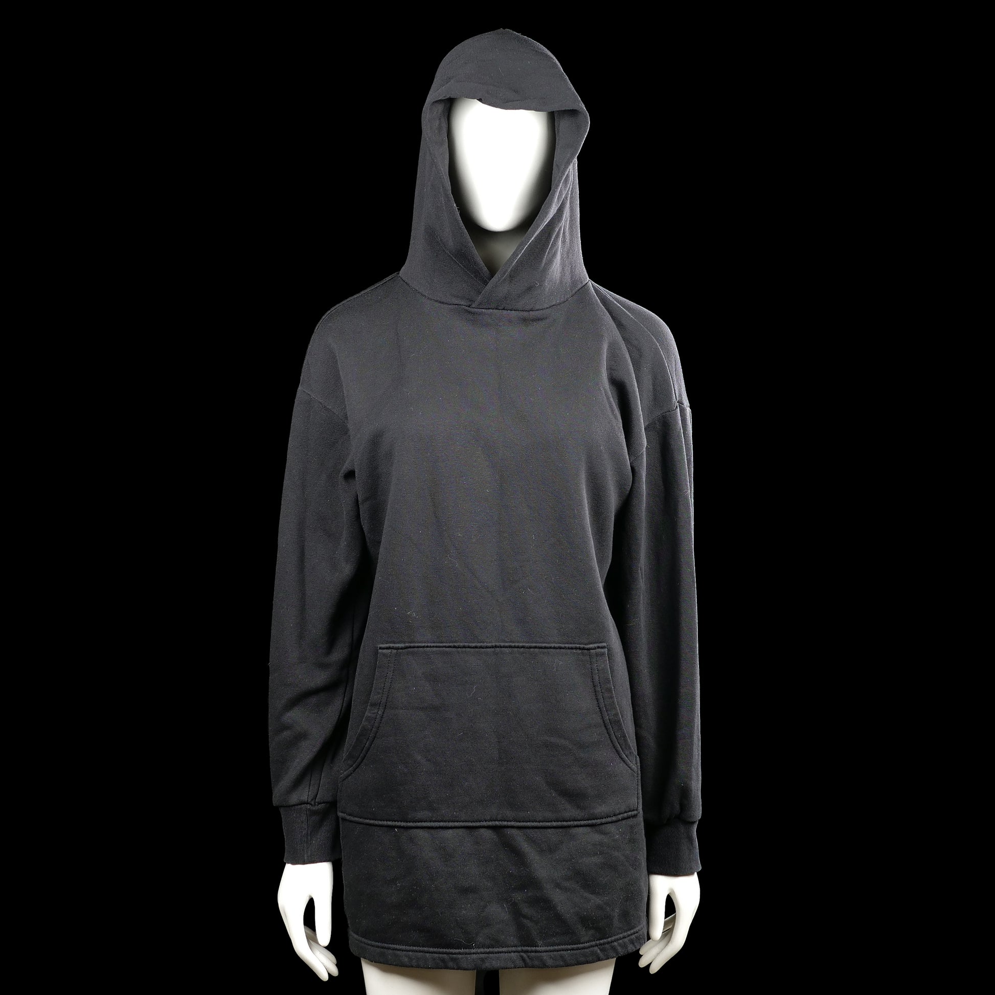 H&M Divided - Hoodie - Charcoal - Size XS - Charcoal solid hooded sweatshirt with long sleeves and ribbed cuffs. Features a front kangaroo pocket and a straight hem.
