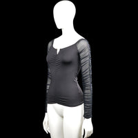Long-sleeve top - Black & Gray - Size S