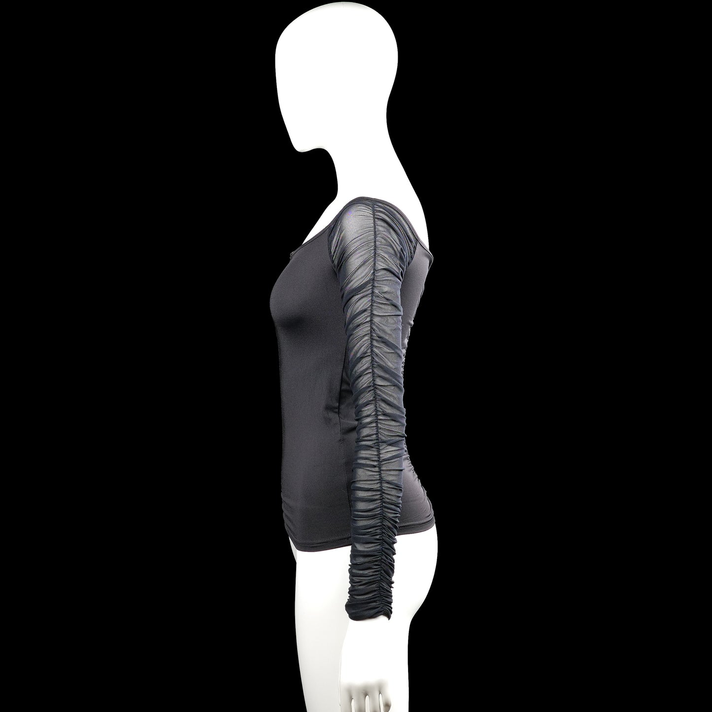 Long-sleeve top - Black & Gray - Size S