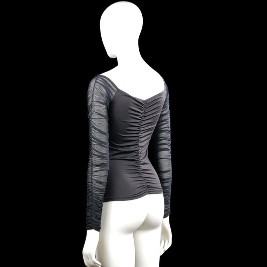 Long-sleeve top - Black & Gray - Size S