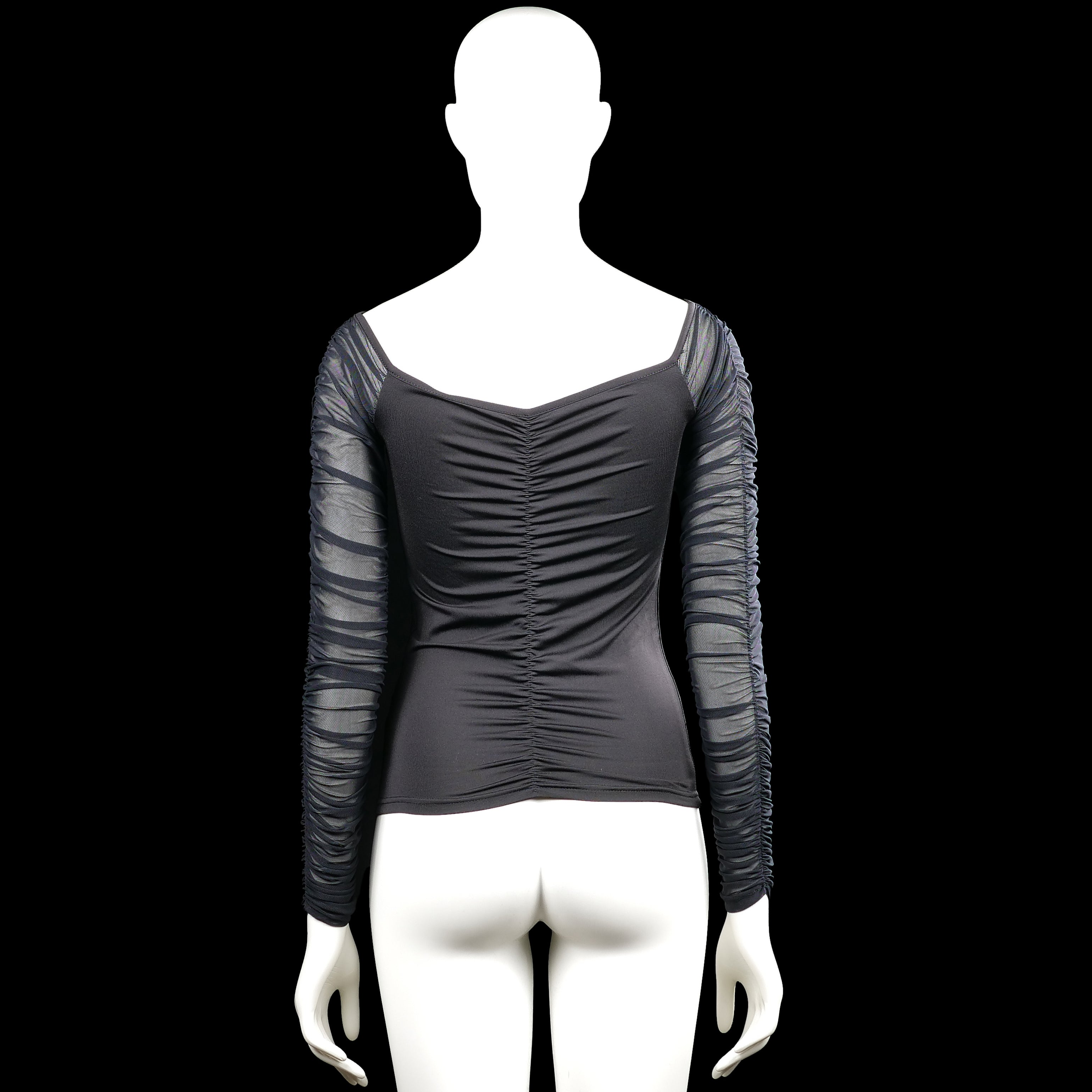 Long-sleeve top - Black & Gray - Size S