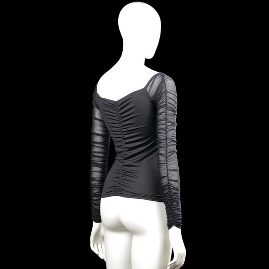 Long-sleeve top - Black & Gray - Size S