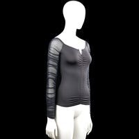 Long-sleeve top - Black & Gray - Size S