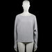Cane & cane - Sweater - Light Gray - Size M - Light gray ribbed top with a boat neckline and long sleeves. Straight hem and plain cuffs with no visible closures.