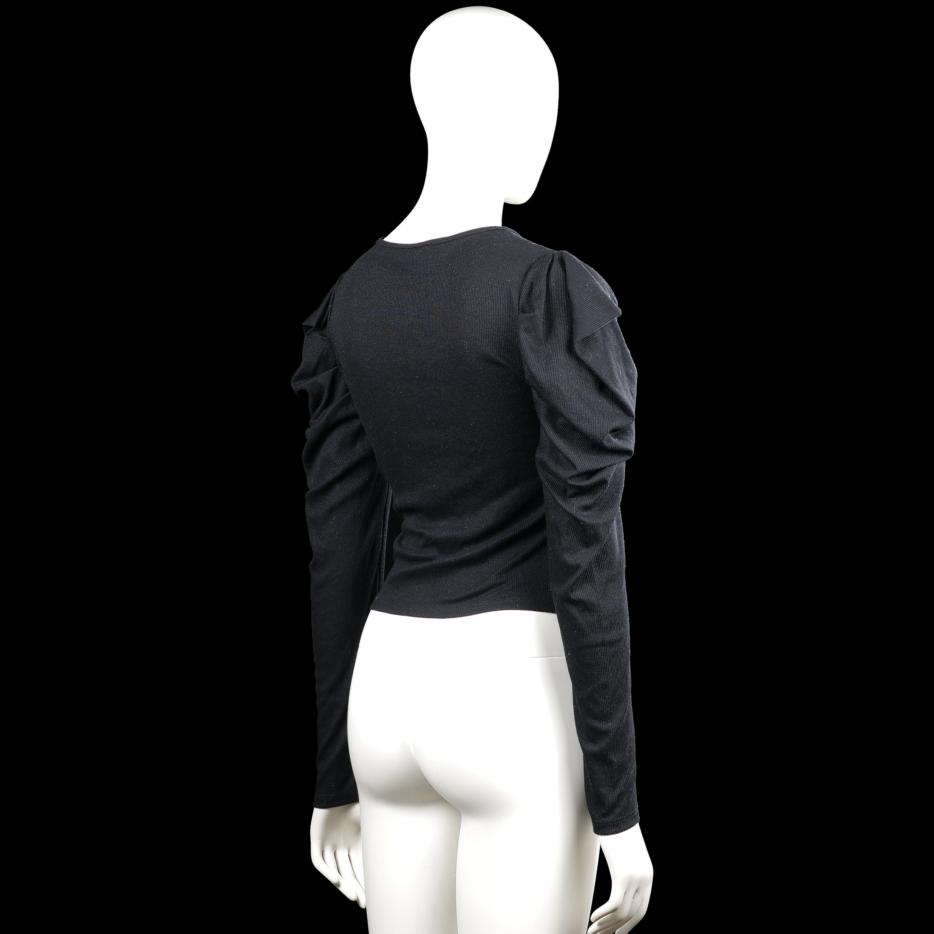 Long-sleeve top - Black - Size S