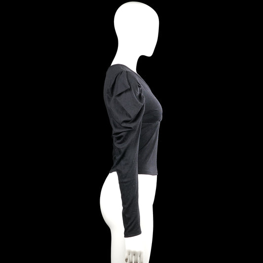 Long-sleeve top - Black - Size S
