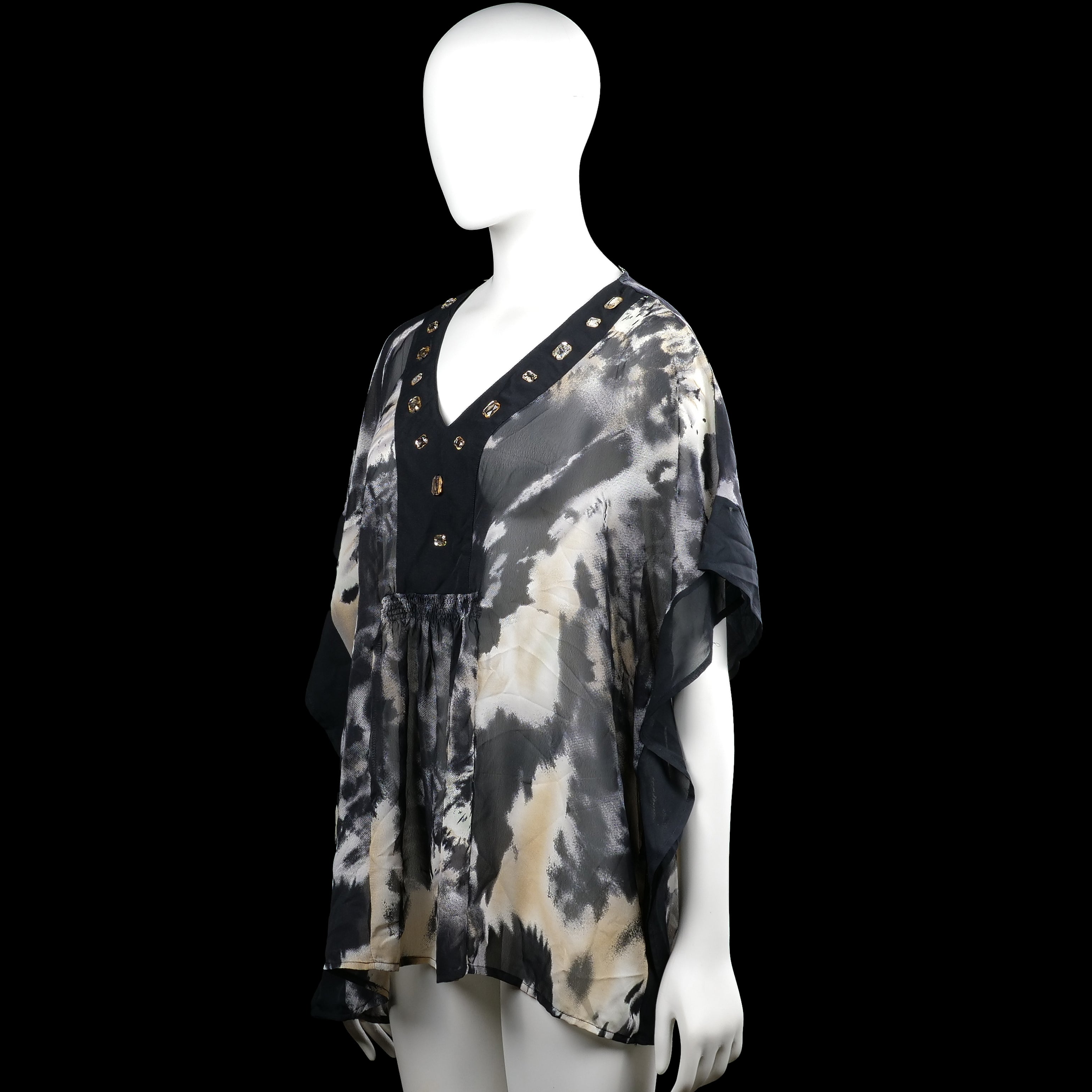 Tunic - Black & Ivory - Size 44