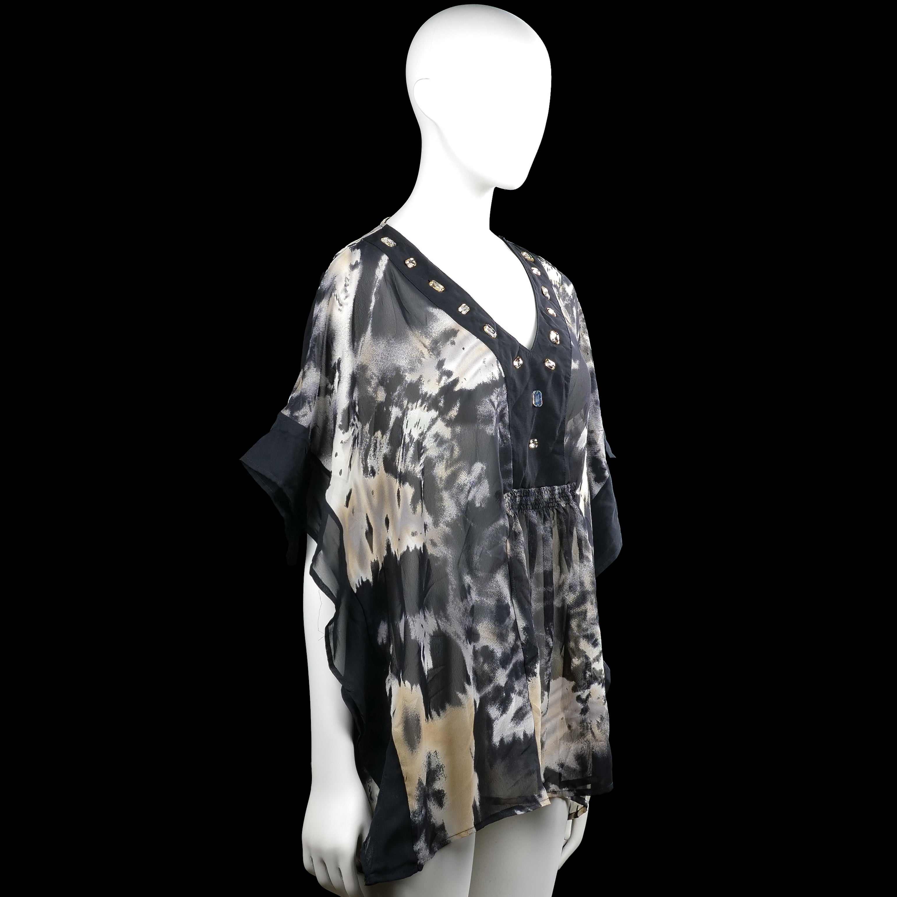 Tunic - Black & Ivory - Size 44