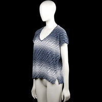 T-shirt - Navy & White - Size L