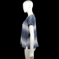 T-shirt - Navy & White - Size L