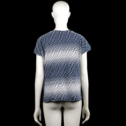 T-shirt - Navy & White - Size L
