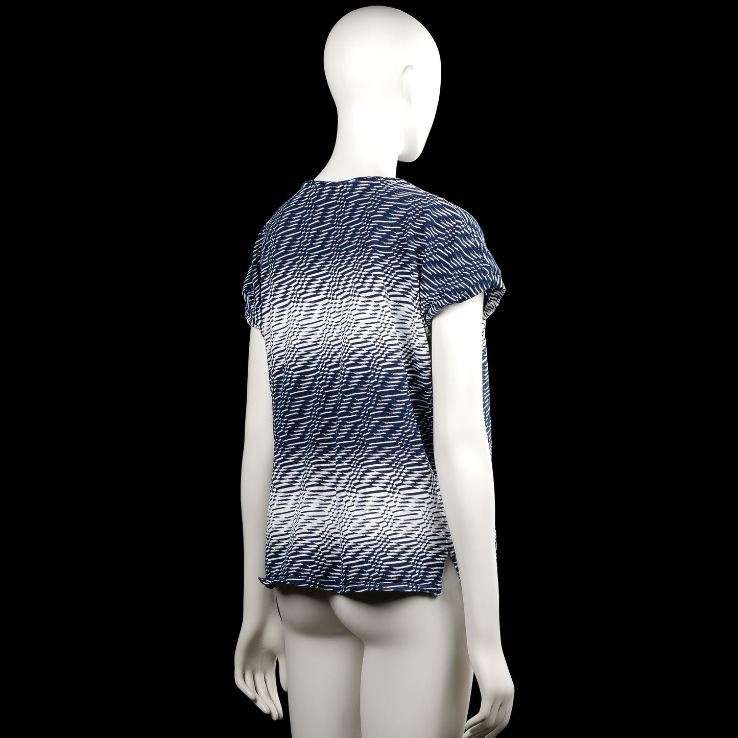 T-shirt - Navy & White - Size L