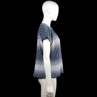 T-shirt - Navy & White - Size L
