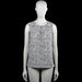 Stockholm - Tank top - White & Black - Size S - White and black sleeveless top with an all-over print and a round neckline with gathered pleats at the front. Straight hem and a back keyhole opening with a button closure.