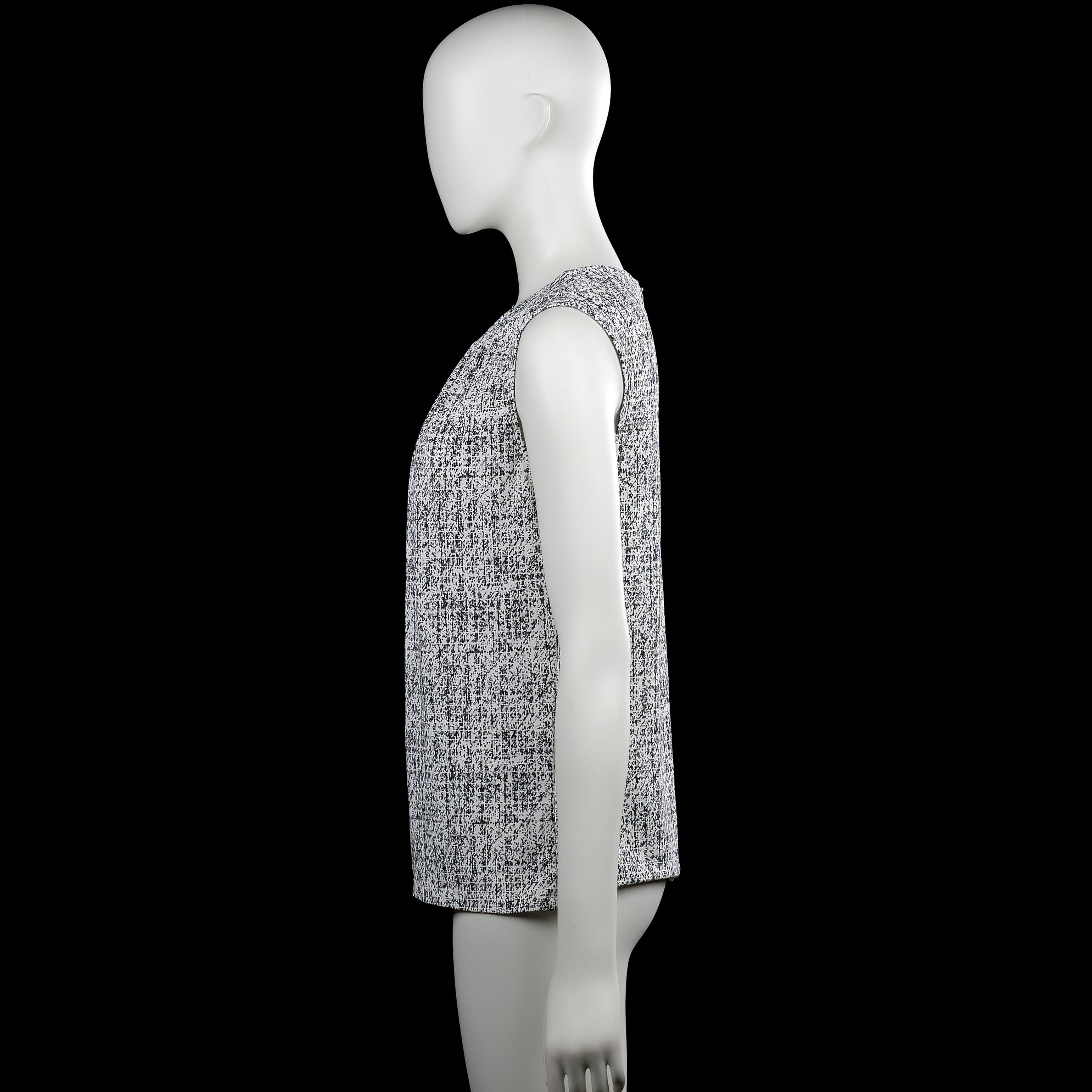 Tank top - White & Black - Size S