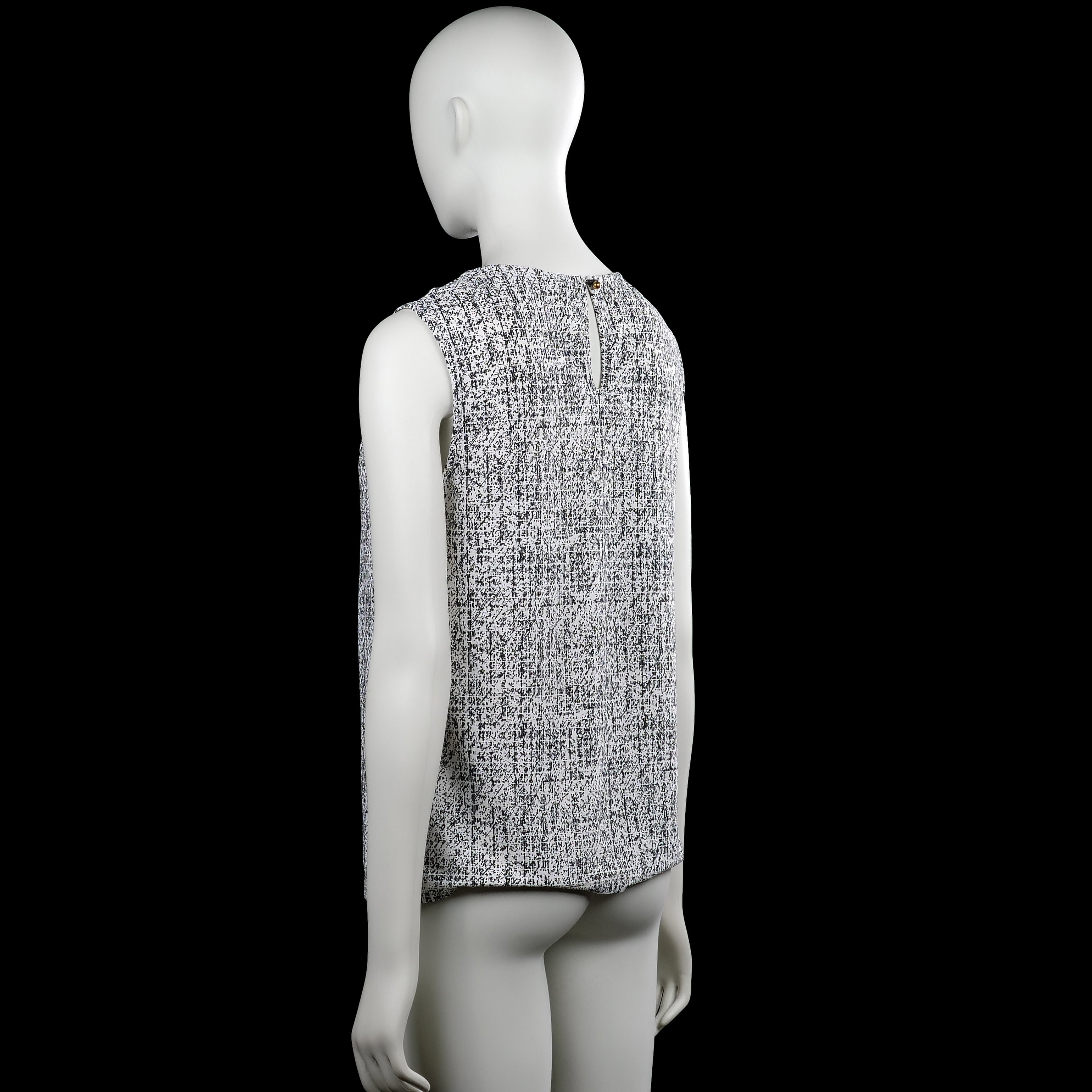 Tank top - White & Black - Size S
