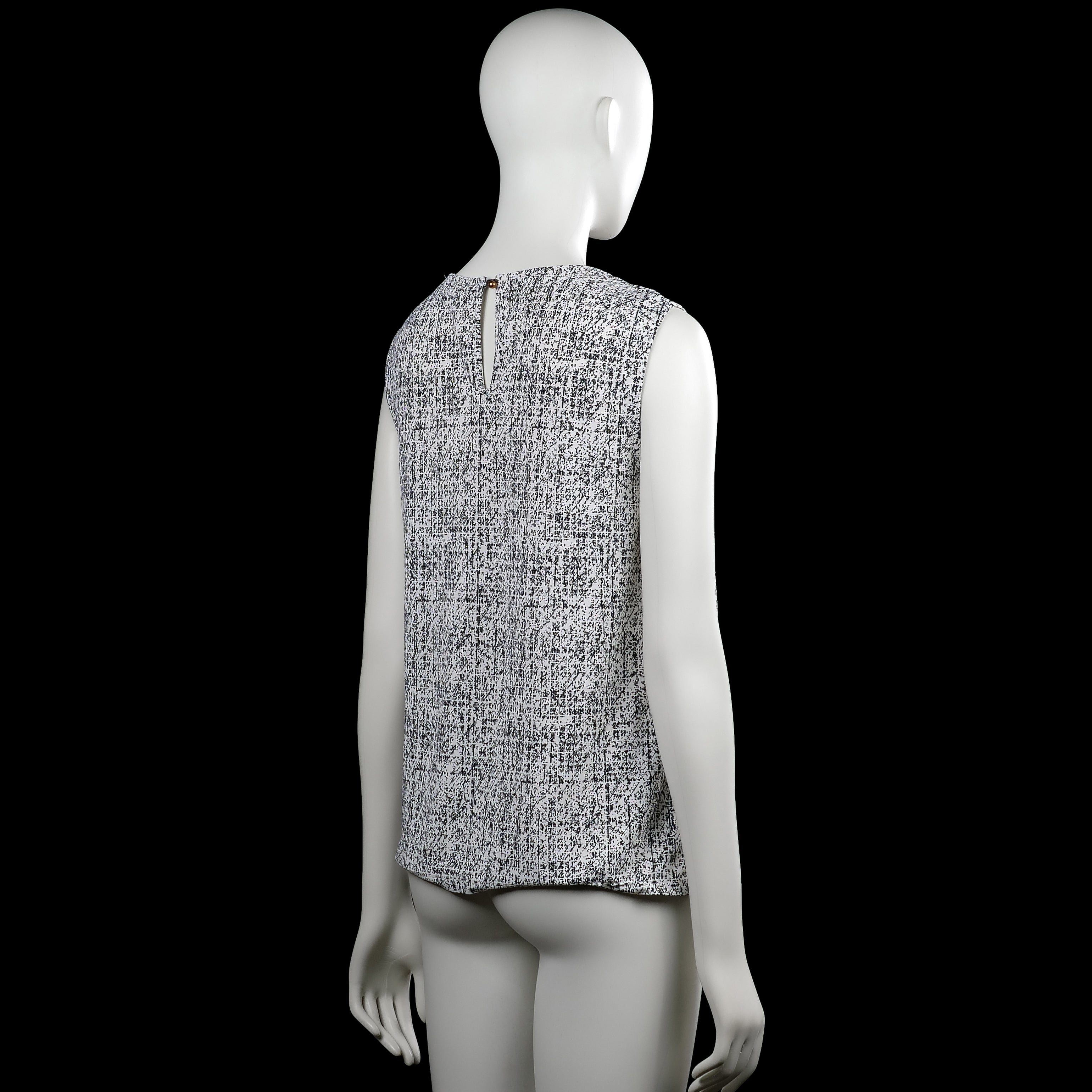 Tank top - White & Black - Size S