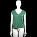 Anna field - T-shirt - Forest Green - Size S - Forest green solid top with a V-neck and short sleeves. Straight hem with no visible closures.