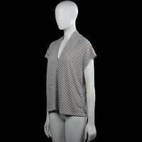 Blouse - White & Black - Size M