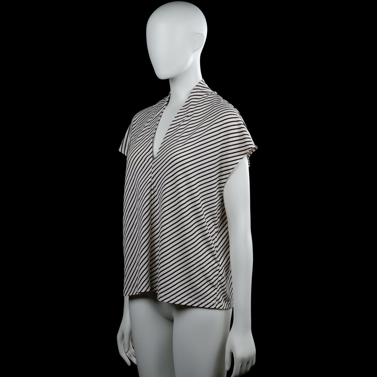Blouse - White & Black - Size M