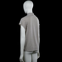 Blouse - White & Black - Size M