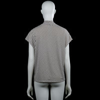 Blouse - White & Black - Size M