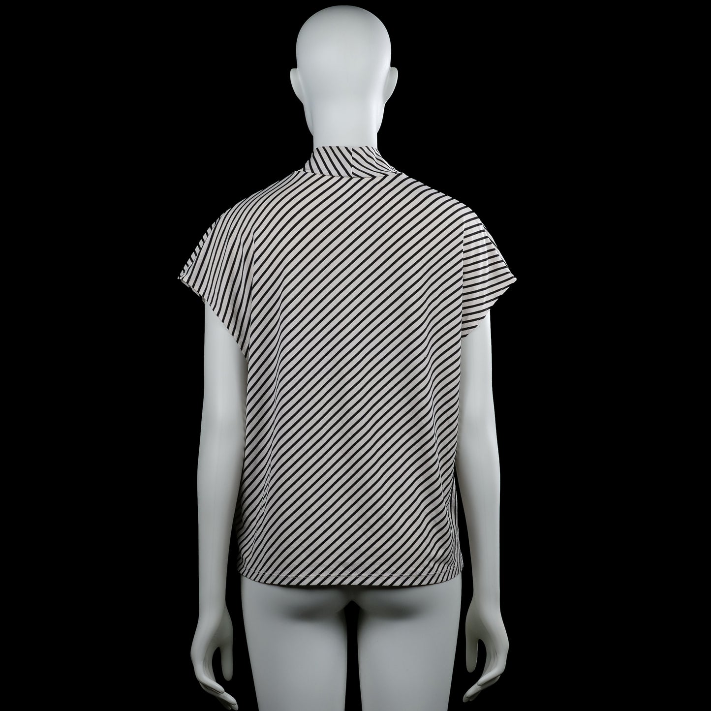Blouse - White & Black - Size M