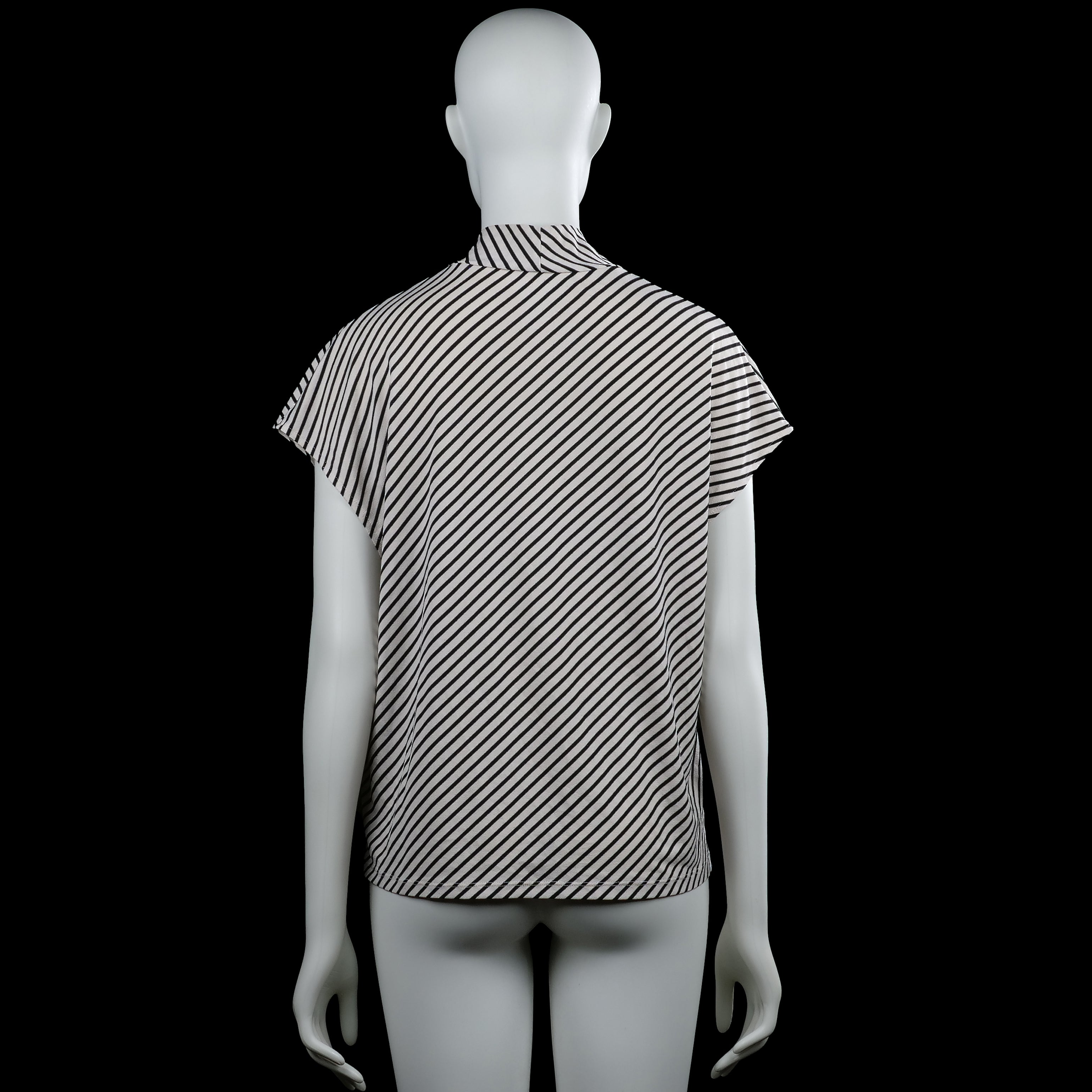 Blouse - White & Black - Size M