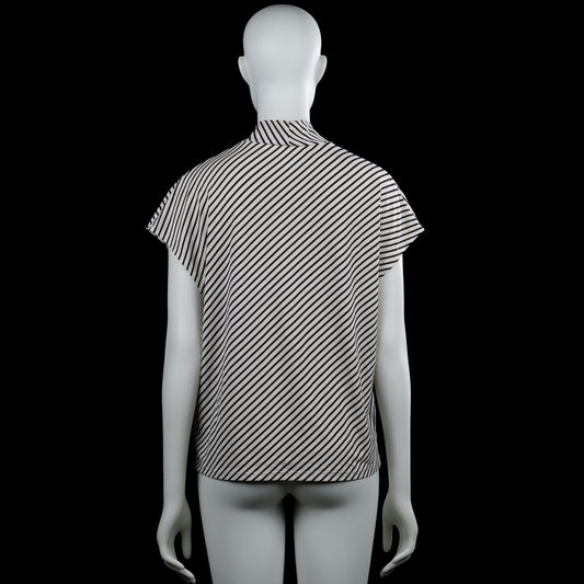 Blouse - White & Black - Size M