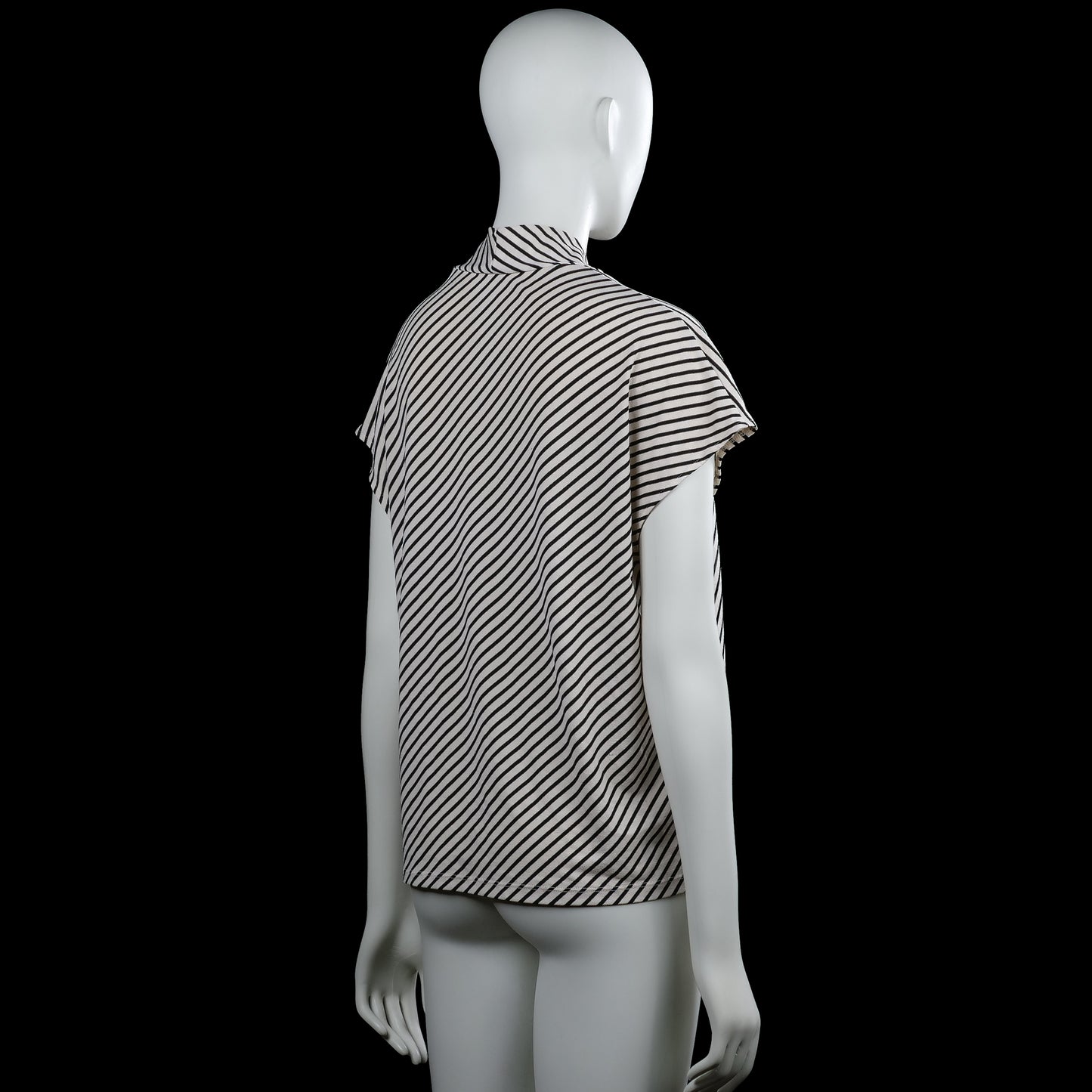 Blouse - White & Black - Size M
