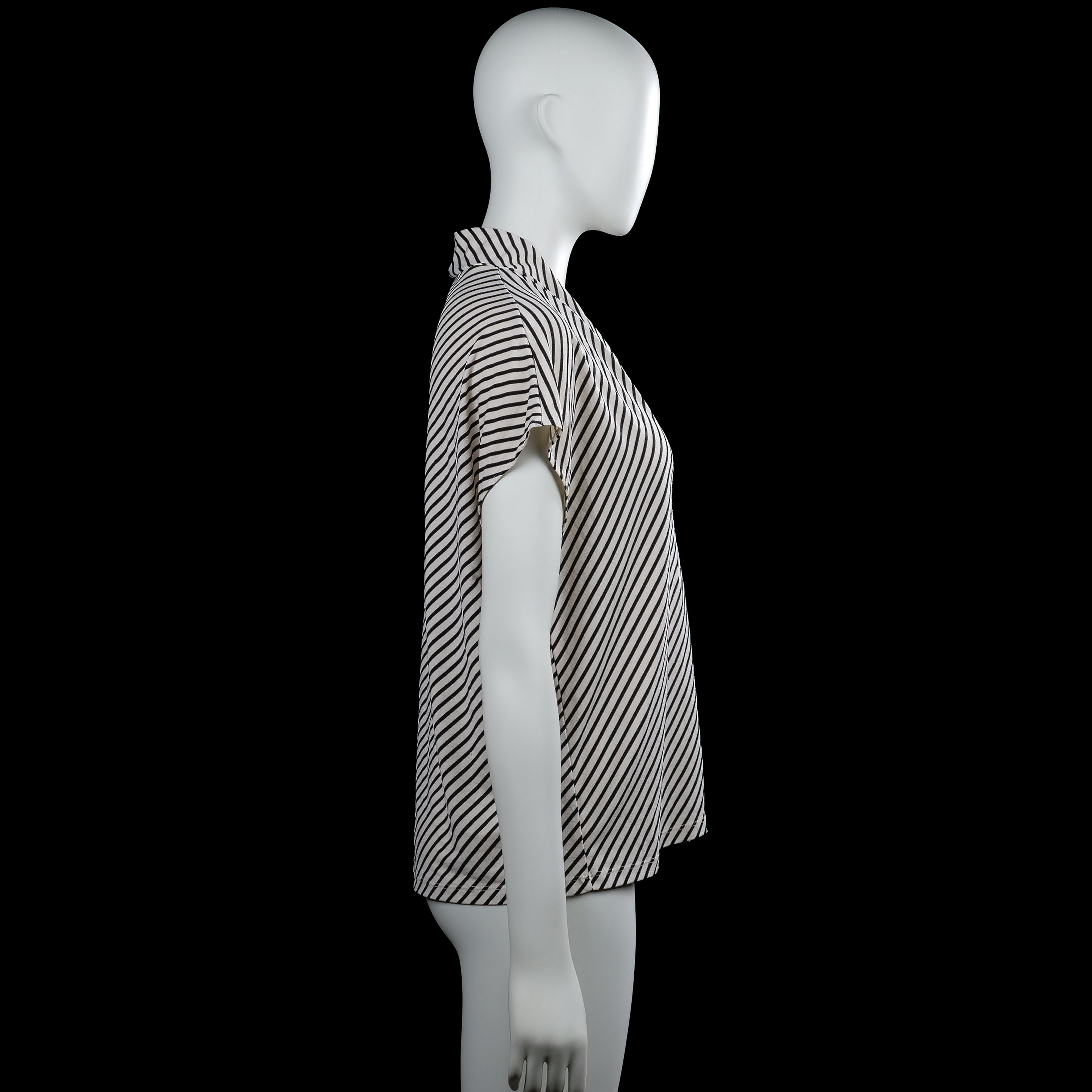 Blouse - White & Black - Size M