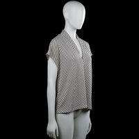Blouse - White & Black - Size M