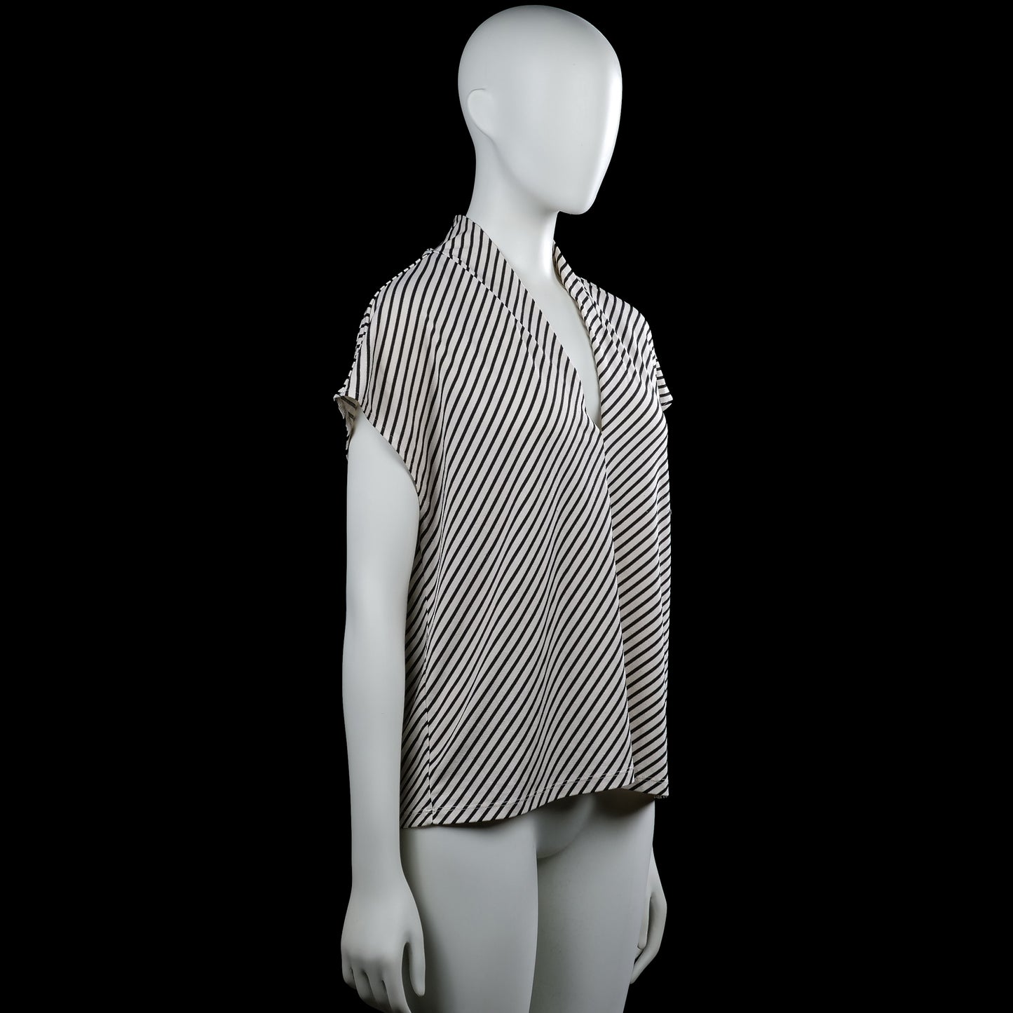 Blouse - White & Black - Size M