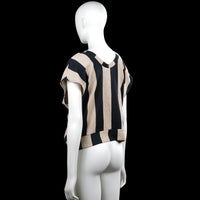 Blouse - Black & Beige - Size M