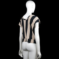 Blouse - Black & Beige - Size M