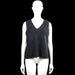 Vila - Sweater - Charcoal - Size L - Charcoal solid sleeveless top with a V-neckline. Straight hem with side slits.