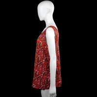 Tank top - Red & Black - Size 46