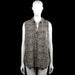 Miss etam - Shirt - Beige & Black - Size XXL - Beige and black sleeveless top with a classic collar and a button-front closure. All-over irregular print and a curved hem.