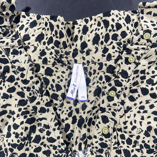 Shirt - Beige & Black - Size XXL