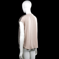 Blouse - Beige & Black - Size M