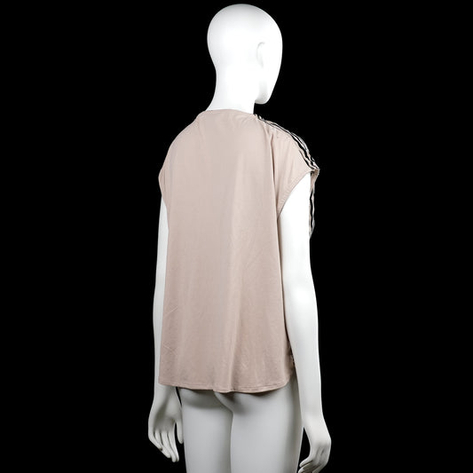Blouse - Beige & Black - Size M